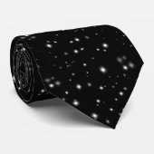Starlight Sparkles Black en White Stars Stropdas (Opgerold)