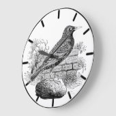 Starling British Bird Large Clock Grote Klok (Hoek)