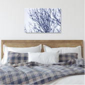 Starlings in een boom canvas afdruk (Insitu (Slaapkamer))