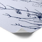 Starlings in een boom poster (Hoek)