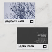 Starlings in een boom visitekaartje (Voorkant / Achterkant)