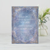 Starlit Crystal Sky Wedding Kaart (Staand voorkant)