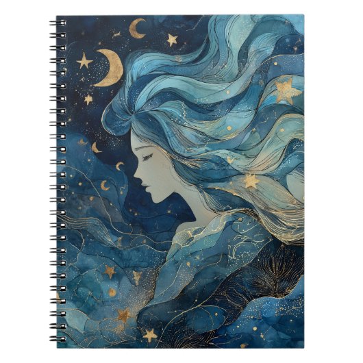 Starlit Dream Goddess Notebook  Notitieboek (Voorkant)