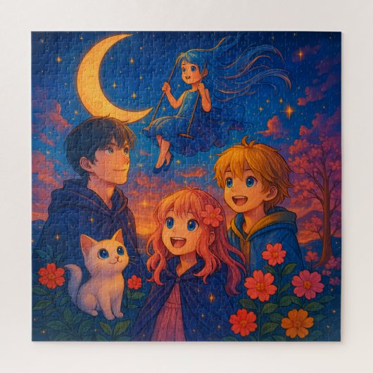 Starlit Dreams - Moonlight Fantasy Puzzel (Verticaal)