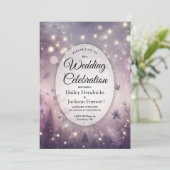 Starlit Enchantment in Bloom Wedding Kaart (Staand voorkant)