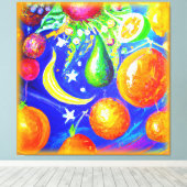 Starlit Fruit Basket. Bestel nu Canvas Afdruk (Insitu (Houten vloer))
