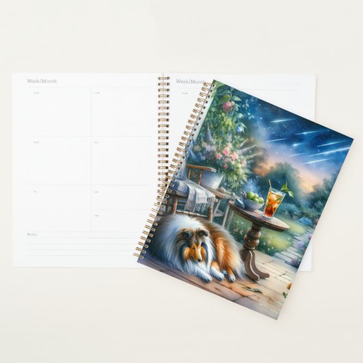 Starlit Garden Porch Sheltie Dream (Devant avec enveloppe)