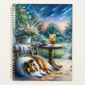 Starlit Garden Porch Sheltie Dream Planner (Voorkant)