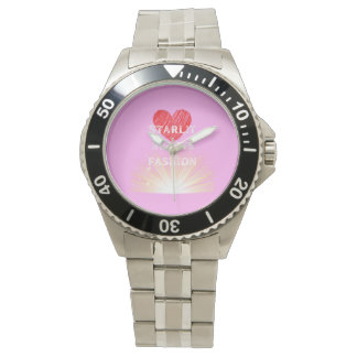 Starlit Harten Mode Rood Hart Shine Horloge