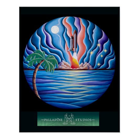 'Starlit Journey' Glanzend Poster Perfect Poster (Voorkant)