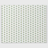 Starlit Kerstbomen Groene Waterverf Gift Cadeaupapier (Vlak)