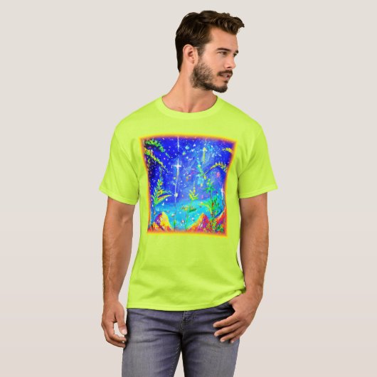 "Starlit Oerwoud" Cute Painting. Bestel nu T-shirt (Voorkant volledig)