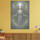 Starlit Revelation Goddess – Celestial Awakening L Canvas Afdruk (Insitu (Woonkamer))