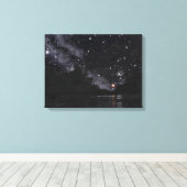 Starlit River in afwachting van Schorpioen: Canvas Afdruk (Insitu (Houten vloer))