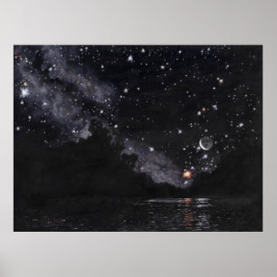 Starlit River in afwachting van Schorpioen: grote Poster