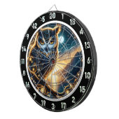 Starlit Wisdom Owl Dartboard Art Dartbord (Voorkant Rechts)