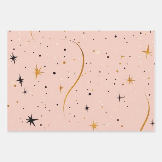 Starlit Wrap – cadeaupapier met sterontwerp (Voorkant)
