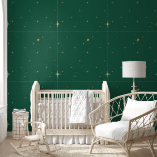 Starnacht - Green Peel & Stick Behang