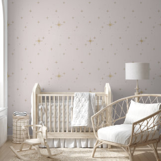 Starnacht - Roze afneembare behang