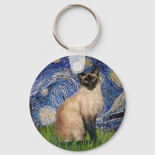 Starnacht - Seal Point Siamees Sleutelhanger