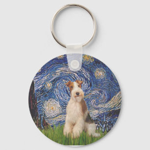 Starnacht - Wire Fox Terrier 3 Sleutelhanger
