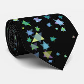 Starof David Black Cravate Bar Mitzvah Cadeau Juif (Roulé)
