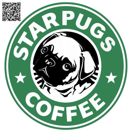 Starpug Coffee Ronde Sticker