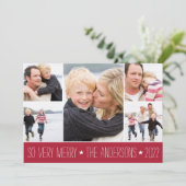 Starred | Carte de collage photo de vacances (Debout devant)