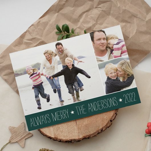 Starred | Carte de collage photo de vacances