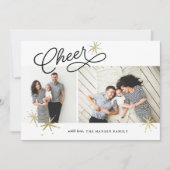 Starred Cheer | Twee foto Feestdagenkaart (Voorkant)