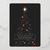 Starred Tree | Ondernemingen Folie Feestdagenkaart (Voorkant)