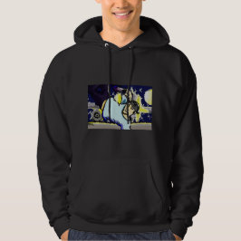 Starrige nacht reverb hiphop stijl hoodie