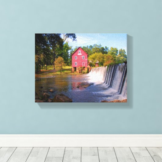 Starr's Mill Georgia Canvas Afdruk (Insitu (Houten vloer))