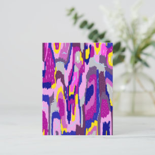 Starry Abstract in Purples and Blues Briefkaart