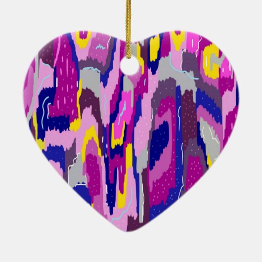 Starry Abstract in Purples and Blues Keramisch Ornament (Achterkant)