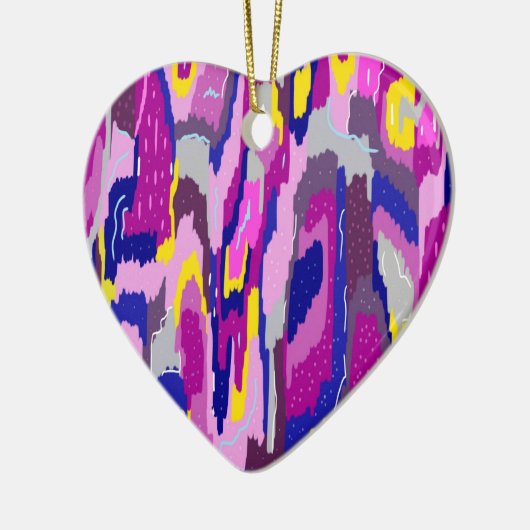 Starry Abstract in Purples and Blues Keramisch Ornament (Links)