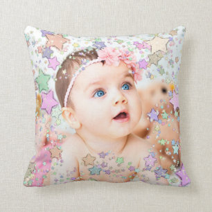Starry Baby Photo Personalized Pillow Kussen
