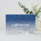 Starry Blue Glitter ombre Marble Salon Boutique (Staand voorkant)