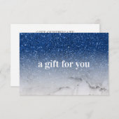 Starry Blue Glitter ombre Marble Salon Boutique (Voorkant / Achterkant)