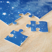Starry Blue Night Sky Legpuzzel (Zijkant)