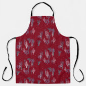 Starry Bossen Apron - Kerstrood Schort (Voorkant)