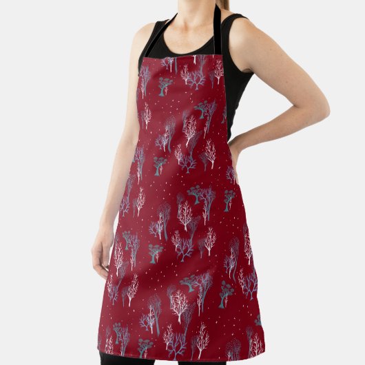 Starry Bossen Apron - Kerstrood Schort (Insitu)