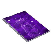 Starry Cat Notebook, Paars Notitieboek (Rechterzijde)