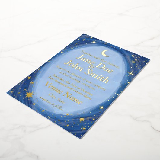 Starry céleste faire-part de mariage d'art fil (Rotation)