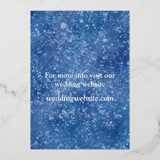 Starry céleste faire-part de mariage d'art fil (Verso)