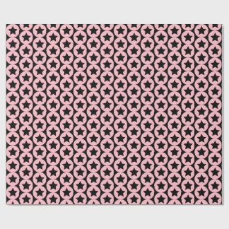 "Starry Chic Pink & Black Gift Wrap" Cadeaupapier
