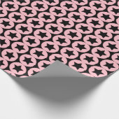 "Starry Chic Pink & Black Gift Wrap" Cadeaupapier (Hoek)