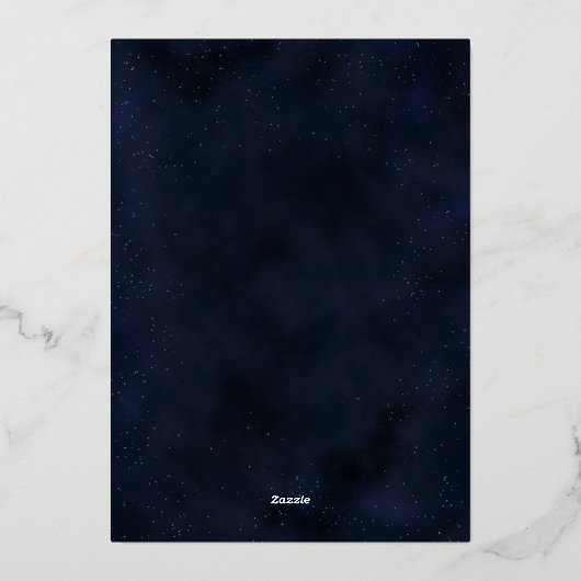 Starry-Eye Bewaar de datum Folie Uitnodiging (Achterkant)