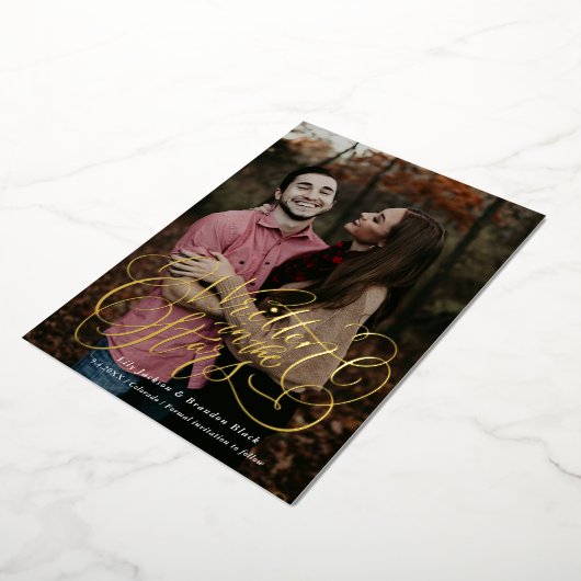 Starry-Eye Bewaar de datum Folie Uitnodiging (Gedraaid)