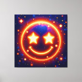 Starry-Eyed Glow Emoji Canvas Afdruk (Voorkant)